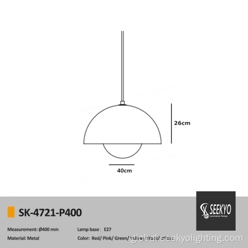 Dining Room Pendant Light Multicolor Selection Semicircle Flower E27 Pendant Lamp Supplier